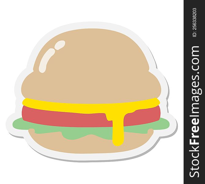 A Tasty Burger Sticker