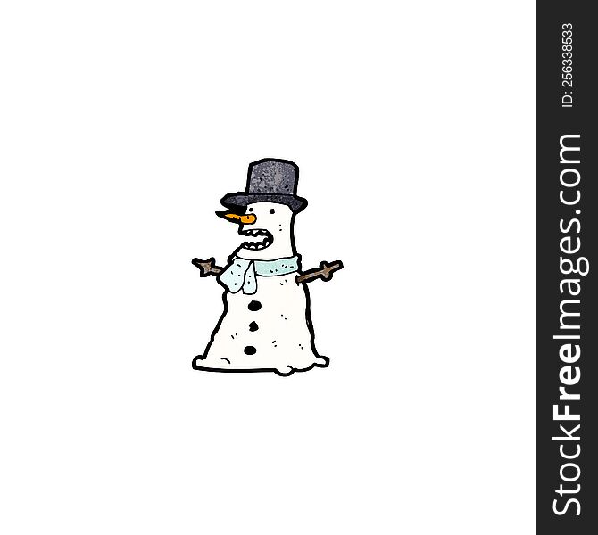 cartoon snowman