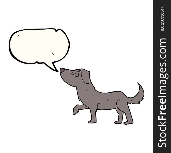 Speech Bubble Cartoon Dog