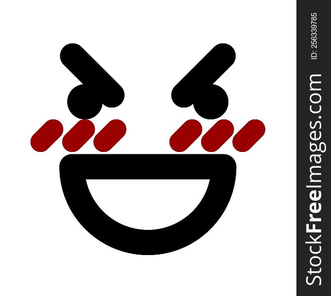 mean laughing face icon