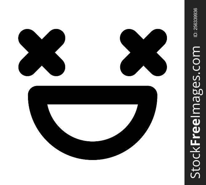 grinning dead face icon