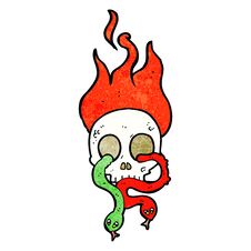 Snake And Skulls Cartoon Stock Photos