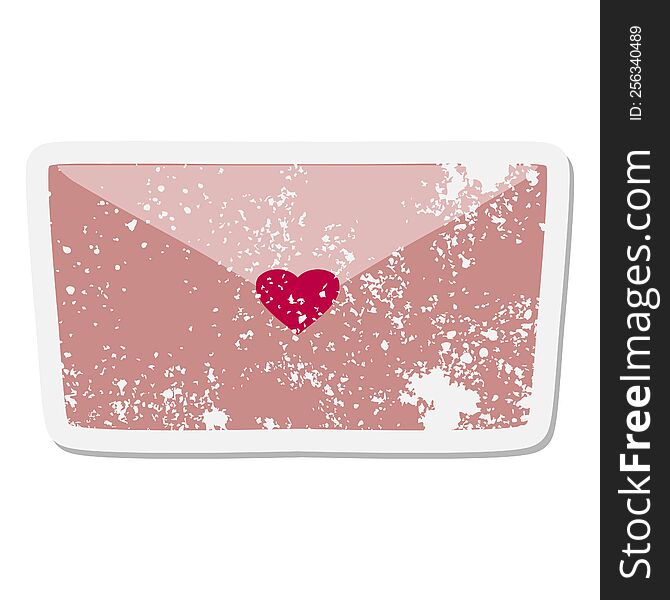 sealed love letter grunge sticker