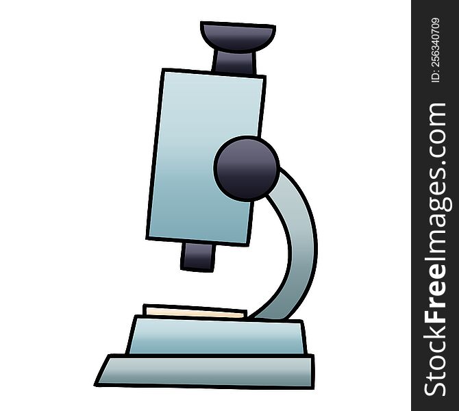 gradient shaded cartoon of a science microscope