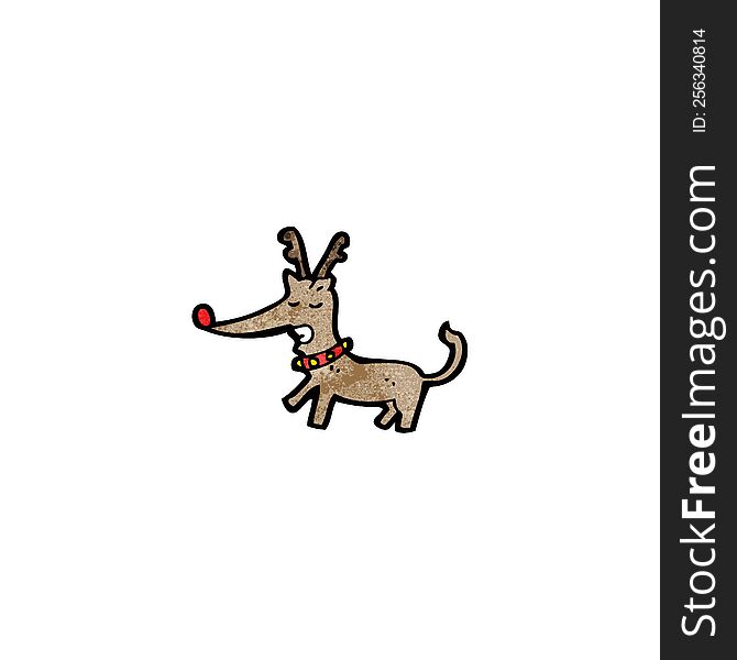 cartoon red nosed reindeer