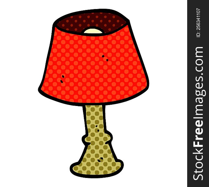 cartoon doodle house lamp
