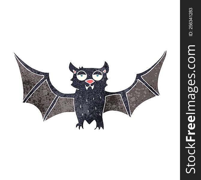 Retro Cartoon Halloween Bat