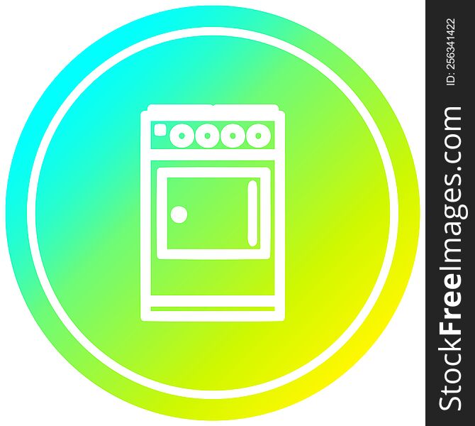 kitchen cooker circular icon with cool gradient finish. kitchen cooker circular icon with cool gradient finish