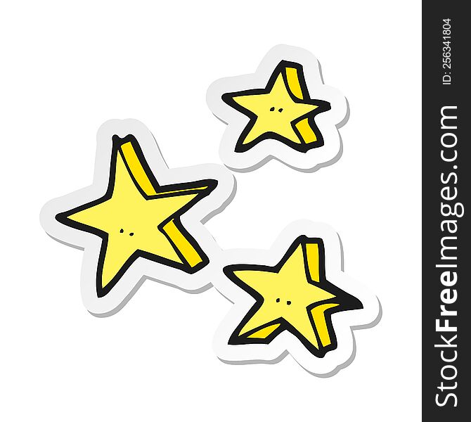 sticker of a cartoon decorative doodle stars
