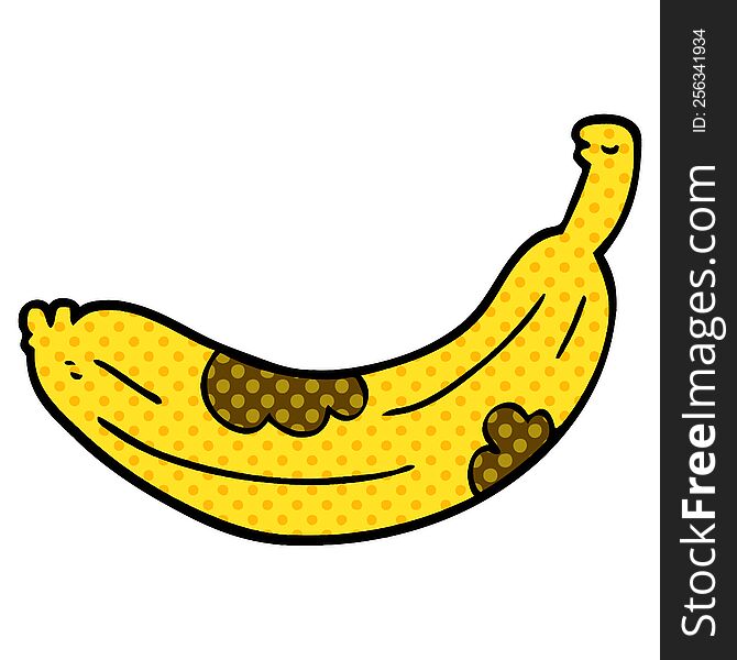 cartoon doodle turning banana