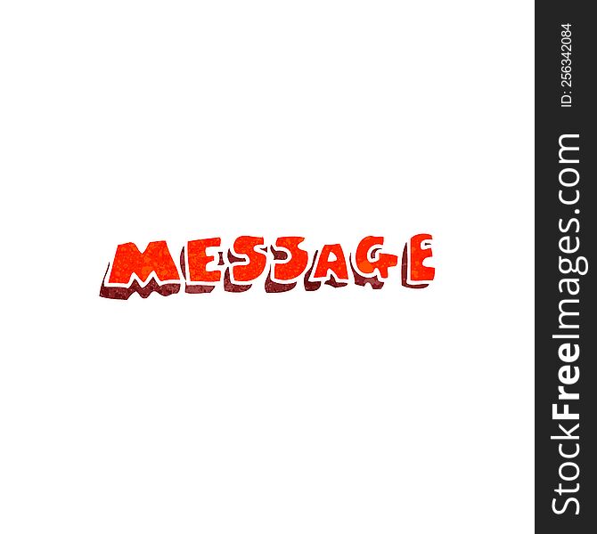 Retro Cartoon Message Text