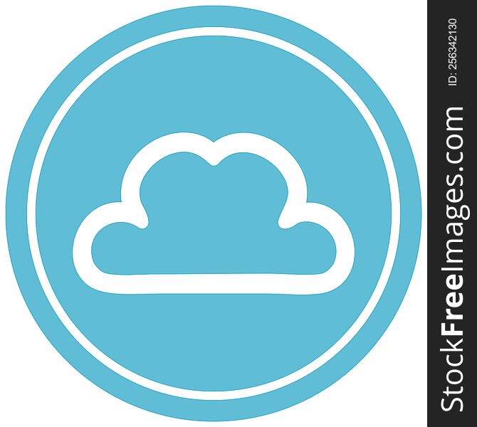 simple cloud circular icon symbol