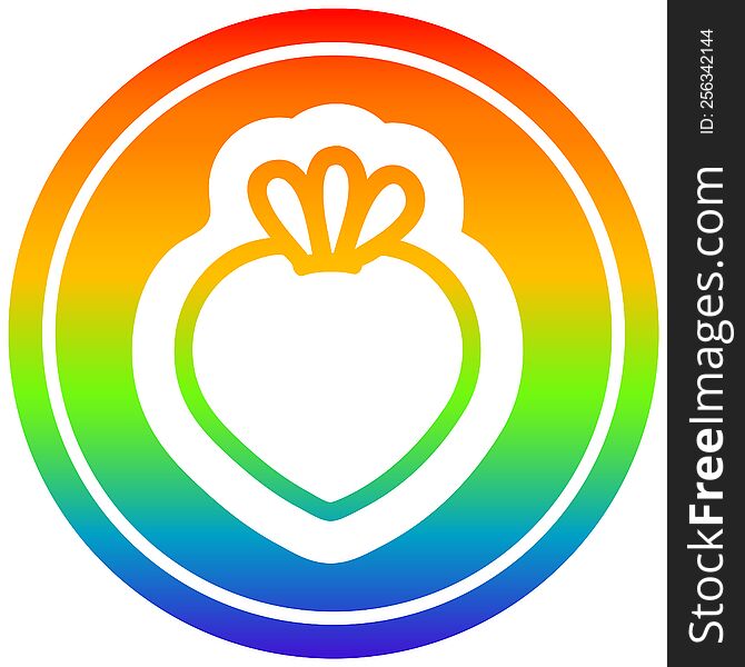 fresh fruit circular icon with rainbow gradient finish. fresh fruit circular icon with rainbow gradient finish