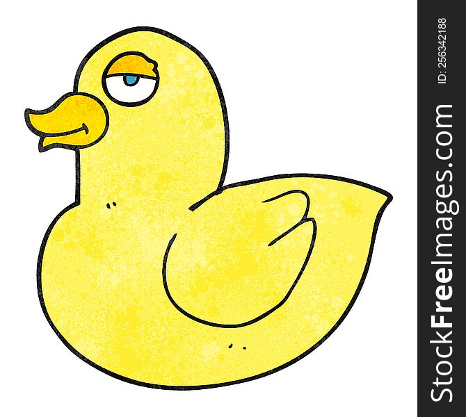 freehand textured cartoon duck