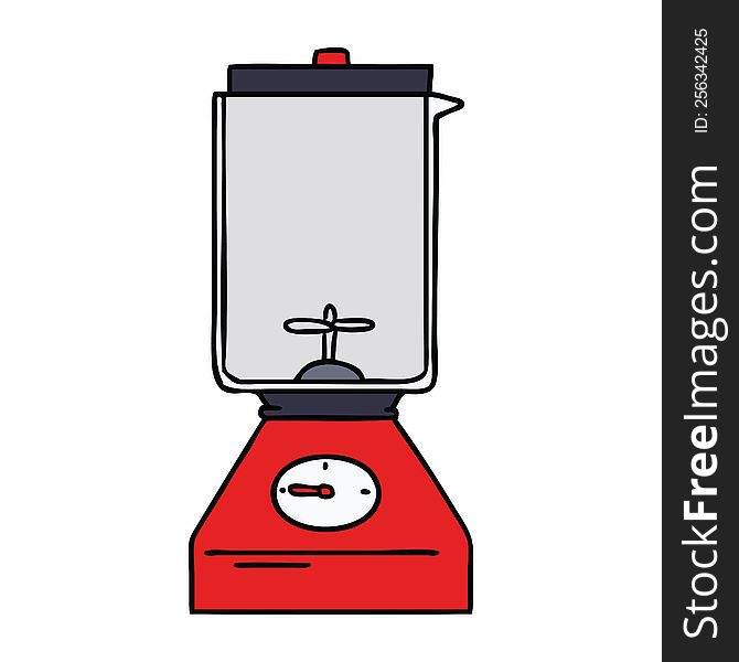 Cartoon Doodle Of A Food Blender