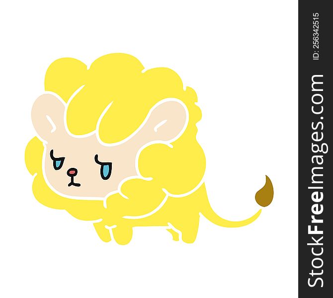 Cartoon Kawaii Cute Lion Cub