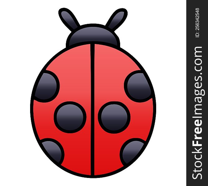 gradient shaded cartoon of a lady bug