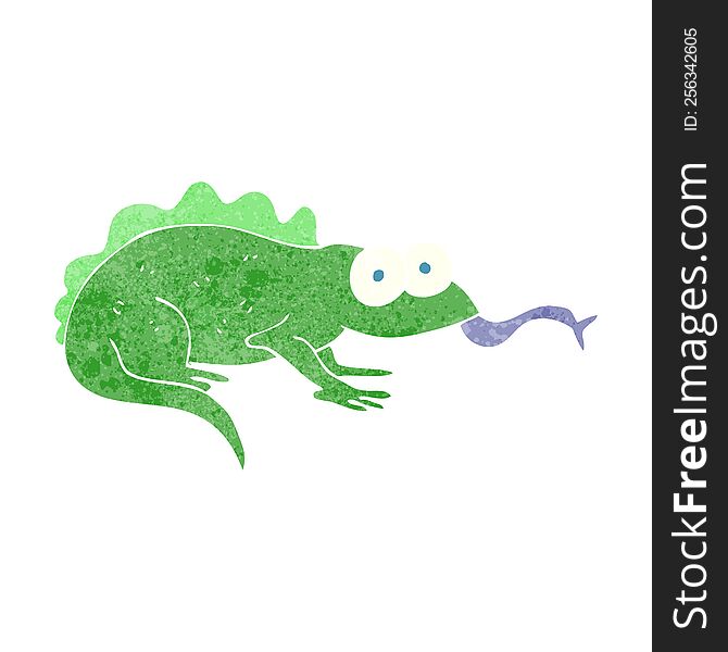 Retro Cartoon Lizard