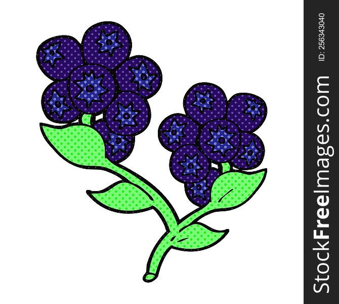 cartoon blueberries