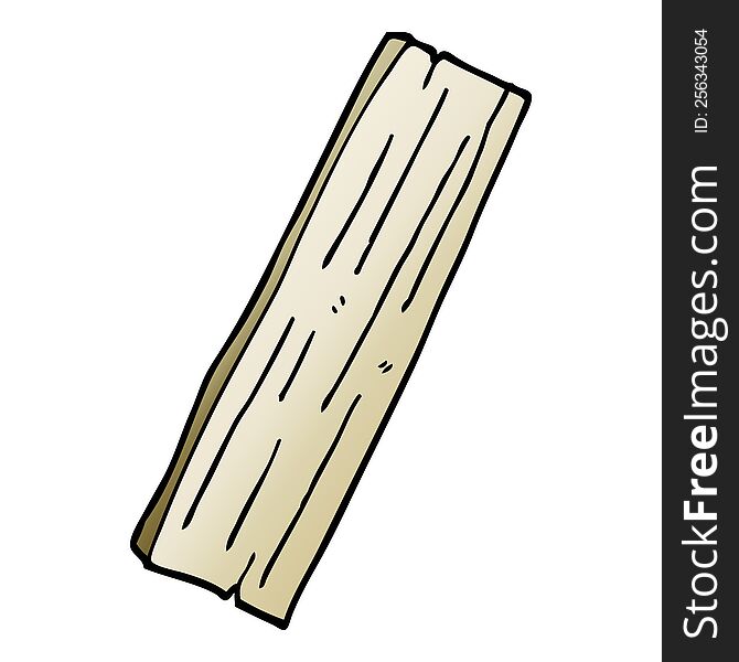 cartoon doodle plank of wood