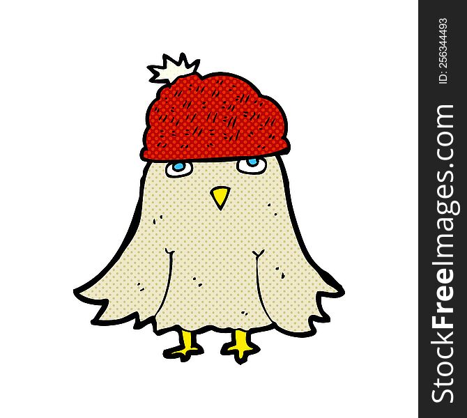 Cartoon Owl Wearing Hat