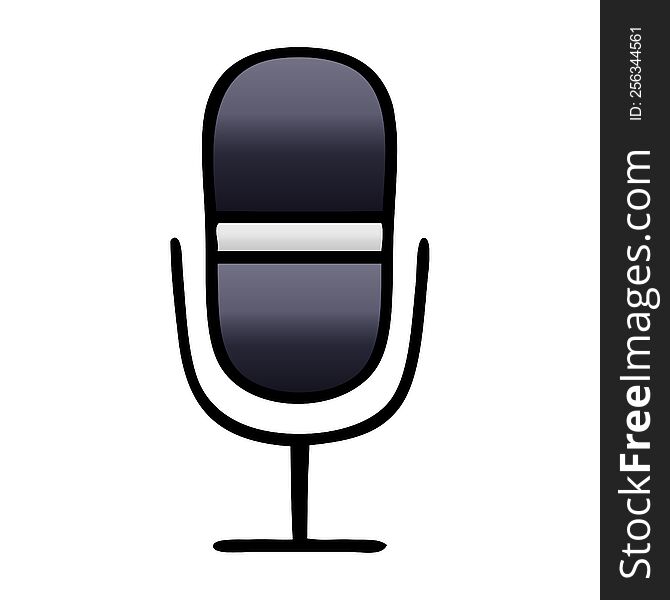 gradient shaded cartoon of a radio microphone