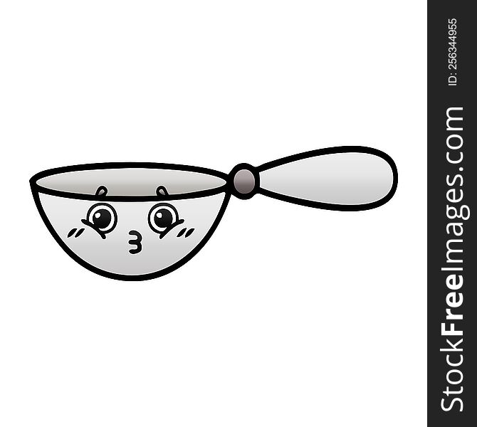 gradient shaded cartoon of a measuring spoon