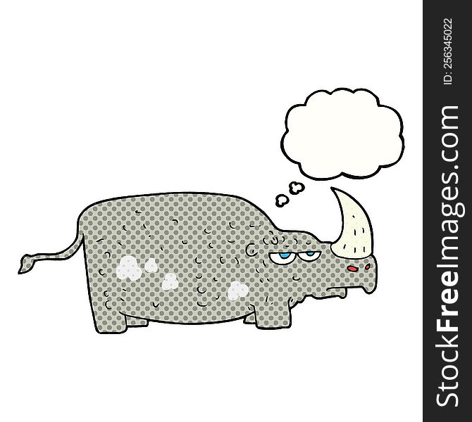 Thought Bubble Cartoon Rhino