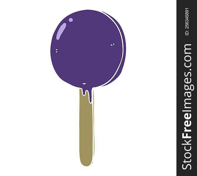 flat color style cartoon lollipop