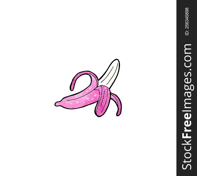 cartoon pink banana