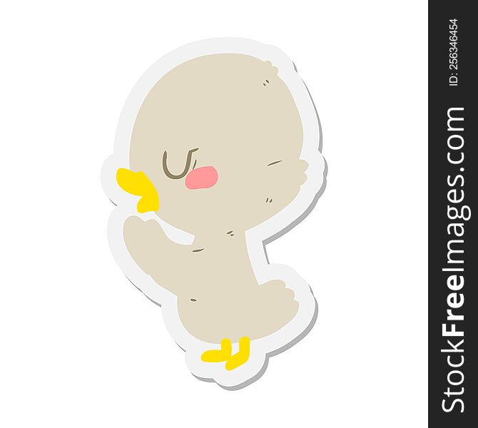 cartoon duckling sticker