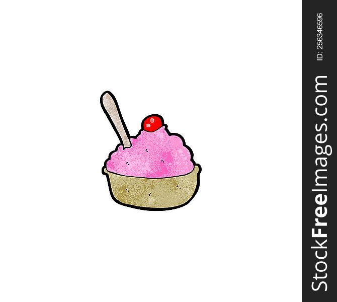 cartoon ice cream bowl