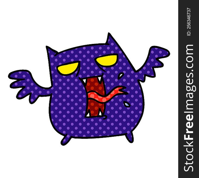 Cartoon Of Cute Scary Kawaii Bat