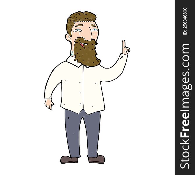 Cartoon Bearded Man