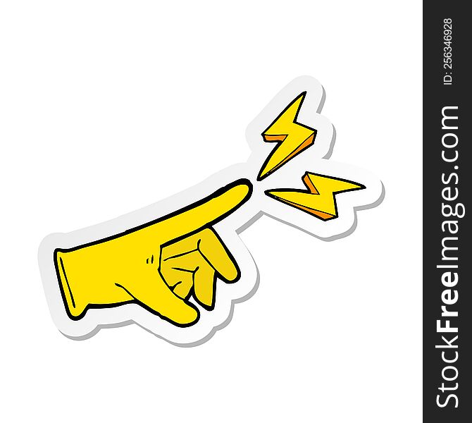 sticker of a cartoon rubber glove