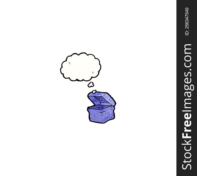 box cartoon character with thought bubble