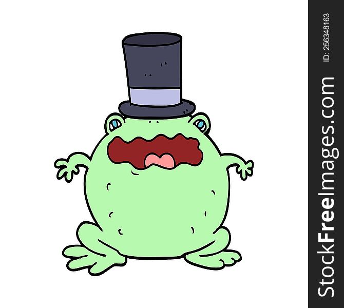 cartoon toad wearing top hat