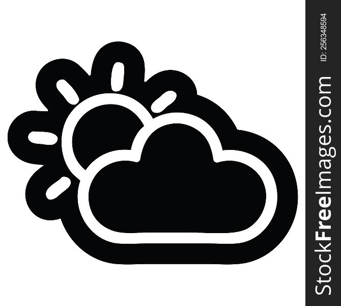 sun and cloud icon symbol
