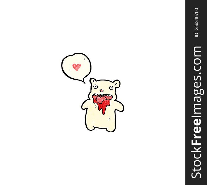 Gross Bloody Polar Bear Cartoon