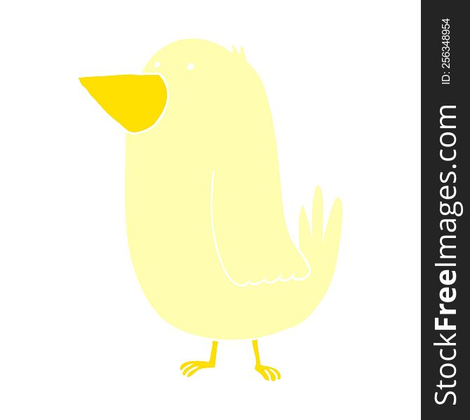 Flat Color Style Cartoon Bird