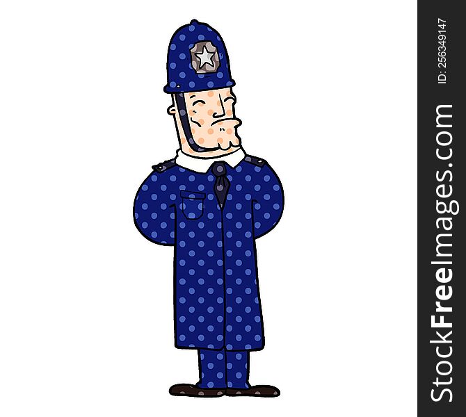 cartoon policeman. cartoon policeman