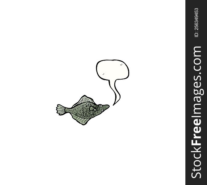 Cartoon Flatfish