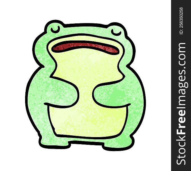 cartoon doodle frog