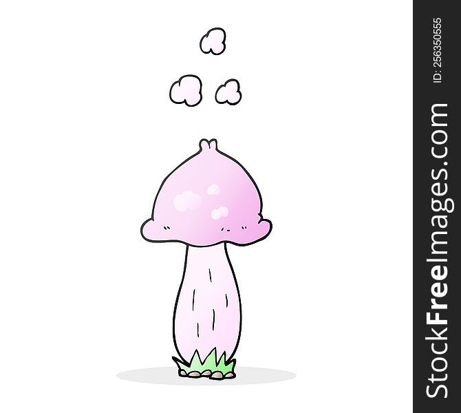 freehand drawn cartoon mushroom