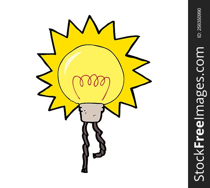 cartoon light bulb