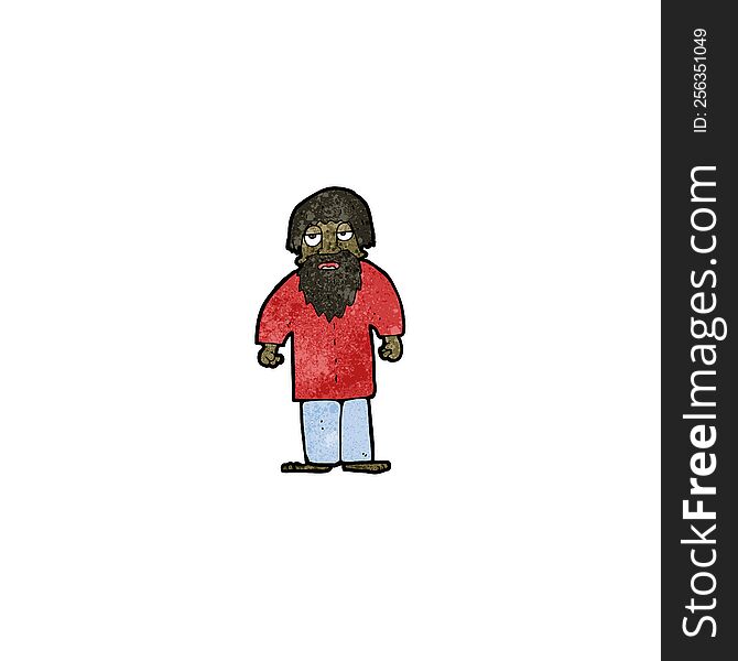 cartoon bearded man