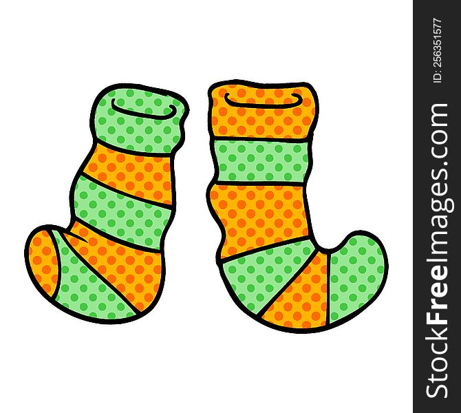 cartoon doodle socks