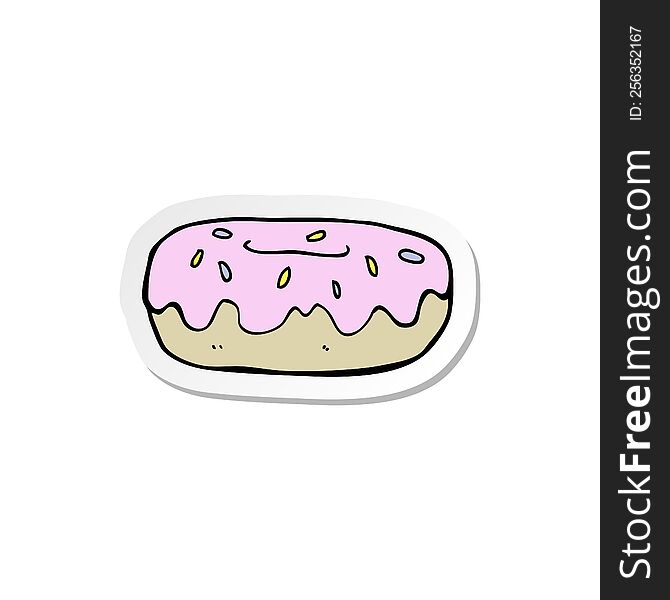 sticker of a cartoon donuts