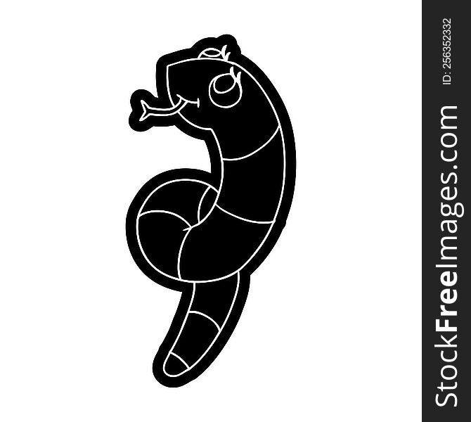 cartoon icon kawaii of a cute snake