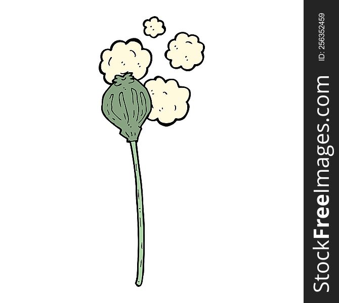 cartoon dried poppy